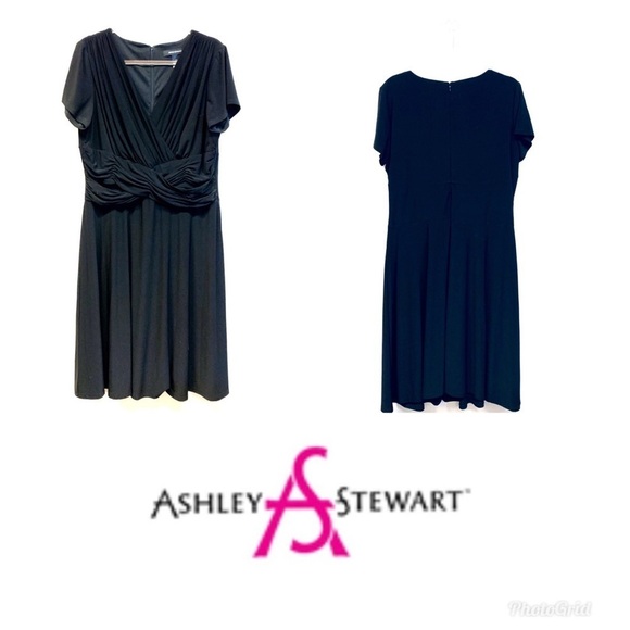 Ashley Stewart Dresses & Skirts - Ashley Stewart Faux Wrap Dress size 14/16